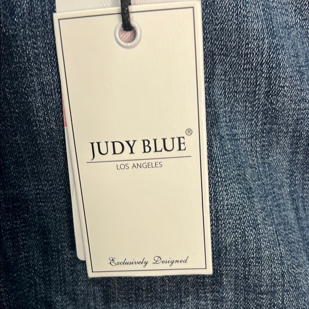 Judy Blue Shorts Jean Denim Fray Hem Pullon Elastic Waist High Waist Small - Picture 3 of 14